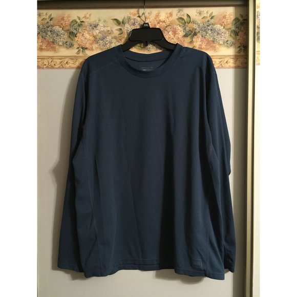 REI XL Blue Polartec Long Sleeve Casual Outdoor Hiking Camping Athleisure Top - Picture 1 of 4